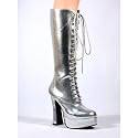 5 Inch Sexy Knee High Boots With Zipper Chunky Heel Platform