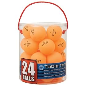  Halex 59125 Velocity 24-Count Tub of Table Tennis Balls, 1 Star (Orange)