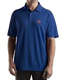 MLB Chicago Cubs Mens Drytec Genre Polo Knit Short Sleeve Top, Tour Blue, Large