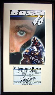 Valentino Rossi signed tribute presentation