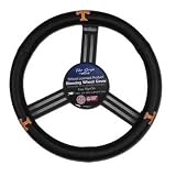 Tennessee Volunteers Black Leather Steering Wheel Cover