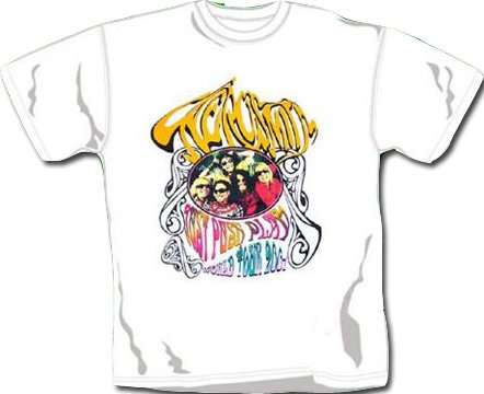 Official T Shirt AEROSMITH White HIPPY World Tour XL