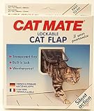 Pet Supplies : Lockable Cat Flap Door White