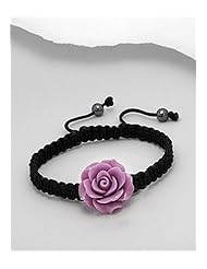 Rose Polyester Resin Bracelet