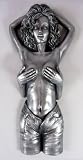 GUESS WHO? Sexy Topless Lady Wall Plaque Sculpture Erotic Art