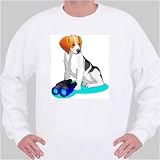 Sweatshirt with binoculars, beagle, dog by 