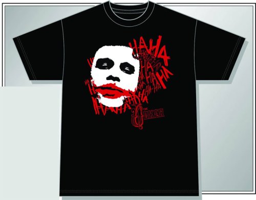 Cover image : Batman: The Dark Knight Movie: Joker (Heath Ledger) 'What's So Funny？' Black T-Shirt XX-Large