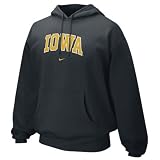 Nike Iowa Hawkeyes Black Arch Lettering Hoody Sweatshirt