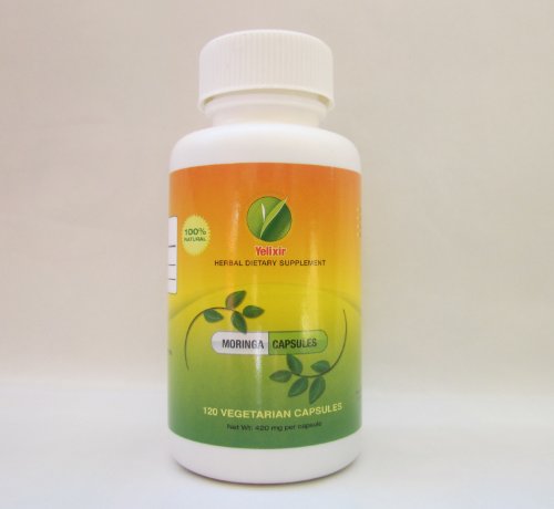 Moringa / Malungayy - 120 Veg Capsule Each 410 Mg (100 % Natural with Rich Source of Vitamins, Minerals, Anti Oxidants , Amino Acids, Fiber, Calcium, Iron, Potassium... Helps to Reduce Blood Glucose Level, Good for Sexual Health, Breast Feeding Mom's)