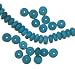 Turquoise Smooth Disc Rondelle Beads Natural Genuine 8mm (Qty=18)
