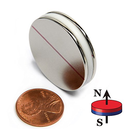 2 Pieces of CMS Magnetics Grade N52 Powerful Neodymium Magnet Dia 1.26 x 1/16