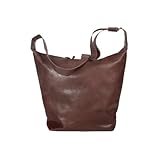 XXL Schultertasche Ledertasche pflanzlich gegerbt braun