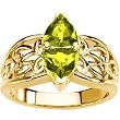 14K Yellow Gold Peridot Ring