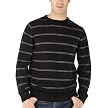 Merona&reg; Crewneck Sweater - Black/Grey Stripe