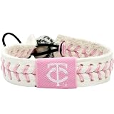 MLB Minnesota Twins Pink Baseball Bracelet