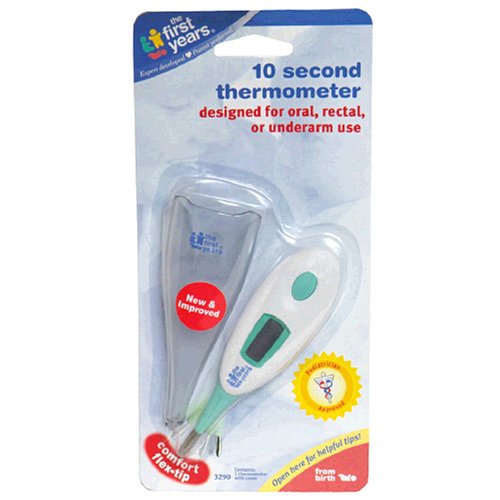 HealthPersonalCare: The First Years 10 Second Thermometer with Cover from Birth, 1 thermometer