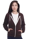 American Apparel Women's Unisex Flex Fleece Zip Hoodie X-Large-Brown