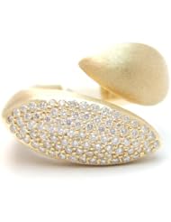 14k Yellow Gold Brush Finish Diamond Ring ( 0.84 CTTW, G-H Color, SI1-SI2 Clarity )