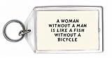 A Woman Without A Man Is Like A Fish Without A Bicycle Keychain