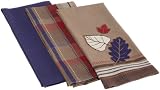 DII Autumn Sunset Embroidered Kitchen Towel, Top Towel Embroidered, Set of 3