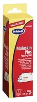 Dr. Scholl's Moleskin Plus 24 x 4.625-Inch Padding Roll (Pack of 4)