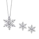 Diamond ''Snow Flake'' Jewelry Set in 14K White Gold