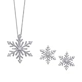 Diamond ''Snow Flake'' Jewelry Set in 14K White Gold