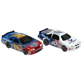 Life Like Fast Trackers Nascar Slot Cars #10 Valvoline and #24 Dupont HO Scale