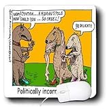 Londons Times Health and Vanity Trends Cartoons - Politically Incorrect Mink Wears Human Stole - Mouse Pads