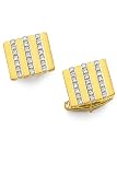 14k Gold and Diamond Lined Cufflinks