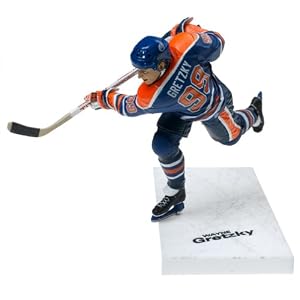 NHL Legends Series II Figure: Wayne Gretzky with Blue Edmonton Oilers Jersey (Center) by 