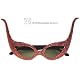 Damenbrille Glitterfledermaus in rot