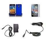 Samsung Galaxy S II Epic 4G Touch (Sprint) Premium Combo Pack - Blue Rubber ....