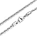 Besteel 4mm Mens Womens Stainless Steel Twist Rope Chain Necklace 18-36 inch (22 Inches)