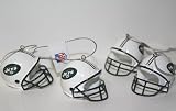 New York Jets NFL Mini Helmet Ornaments 4 Pack