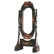 Handmade Teak Wood Table Mirror With Floral Design (Thailand)