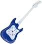 Guitar Wall Clock - Blue Neon