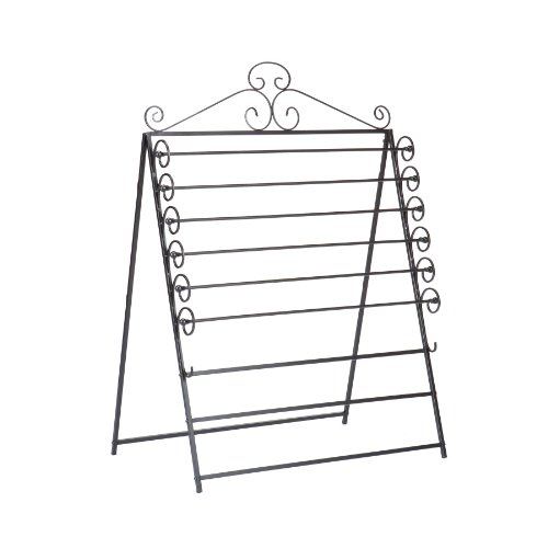 See Southern Enterprises Easel/Wall Mount Craft Storage Rack, Black