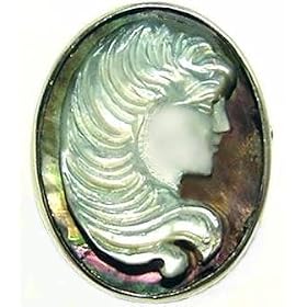 Beautiful, Art Deco Cameo Pin Pendant, 925 Sterling Silver Framed, Master... by cameos