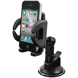 iLuv Universal Windshield Mount Kit for Apple iPhone1G, iPhone 3GS, iPhone 4, iPhone 4S, iPod Touch, and Other Smart Phones (iCC790BLK)