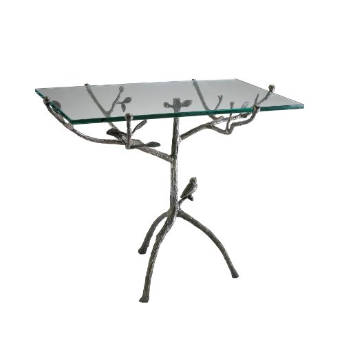 Bird in Branches Rustic Side Table