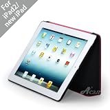 Acase F1 Folio iPad 3 Case / Cover (Apple iPad 4 / iPad 3 / iPad 2 / New iPad) - Hard Case With Built-in Stand For iPad with Retina Display - Support Smart Cover Function