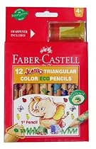 12 Jumbo Triangular Color EcoPencils