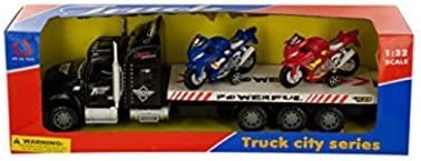 Truck and Two Motorcycles Toy Semi Set, Toy:121