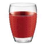 Bodum 11166-294 Pavina Single Wall Mugs 16oz - Set of 2 - Red