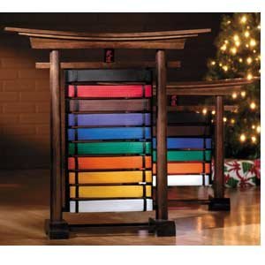 Freestanding Solid Wood 6 Belt Display