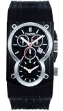 Men's Chronograph Dual Time Black Rubber
