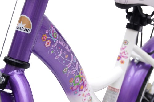 bike*star 40.6cm (16 Inch) Kids Children Girls Bike Bicycle - Colour Lavender Lilac & White