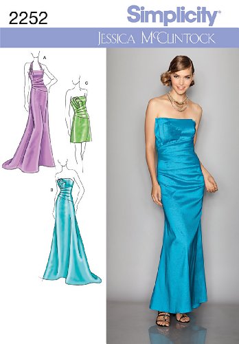 Simplicity Sewing Pattern 2252 Misses' Evening Dresses, D5 (4-6-8-10-12)