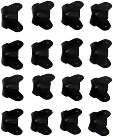 New Set of 16 Steel Black Cabinet Speaker Two Leg Corners C203B